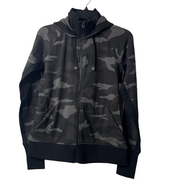 Athleta Triump Activewear Printed Camo Zip Up Hoodie Sweatshirt Size X Small New - Picture 2 of 16